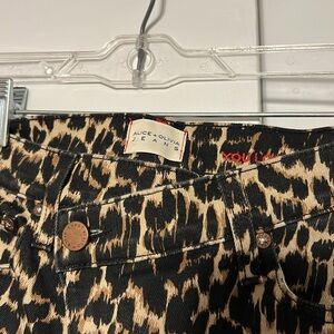 Animal print Alice and olivia skinny jeans